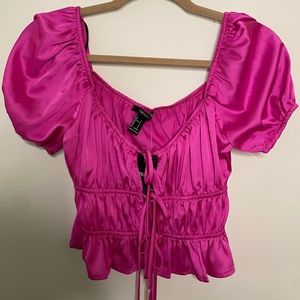 Fuchsia crop top